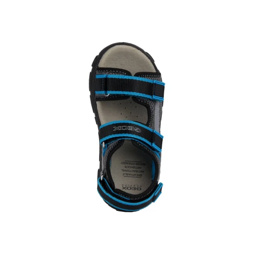 Geox Strada Boy's Water Friendly Sandals Grey Size 37 Lightweight Breathable Summer Footwear Adjustable Straps Mesh Leather Effect Material Durable Design - Geox - Image 7