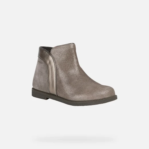 Geox Shawntle Girl Ankle Boots Grey Suede Glitter Details 28 - Geox - Image 3