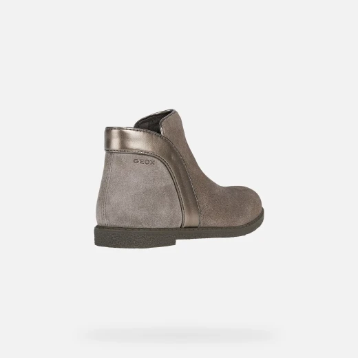 Geox Shawntle Girl Ankle Boots Grey Suede Glitter Details 28 - Geox - Image 4