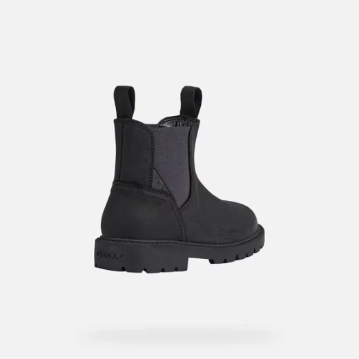 Geox Shaylax Boy's Ankle Boots in Black Leather Size 33, Breathable and Stylish Chelsea Boots for Boys. Made with Premium Materials, Fast Delivery and Easy Exchange. - Geox - Image 4