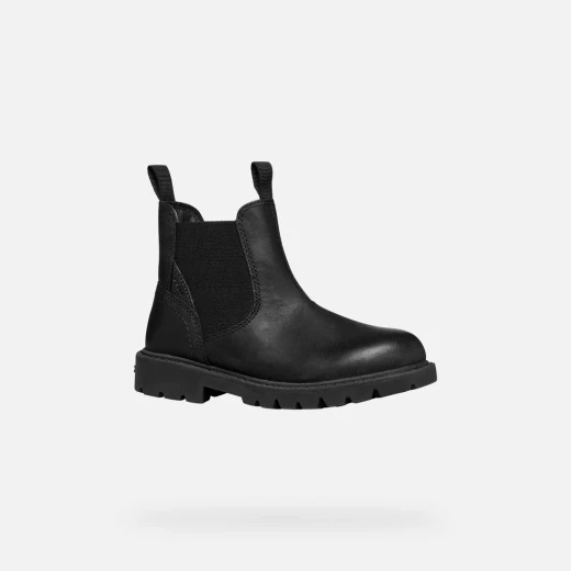 SHAYLAX Boy's Ankle Boots Black Leather 35 Winter Boots for Kids - Image 3