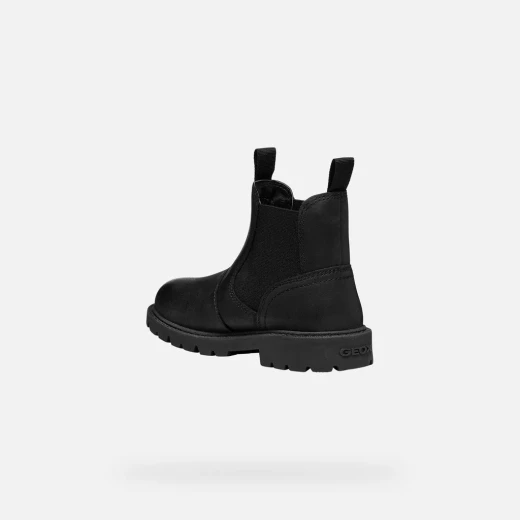 Shaylax Boy Junior Ankle Boots Black Curried Leather 28 Durable Lug Sole for Boys Cold Weather Versatile Everyday Wear J16FAA.00045.C9999 - Geox - Image 5