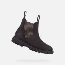 Geox Shaylax Girl Ankle Boots Black Leather Chelsea Style for Juniors Size 36 Breathable Comfortable Versatile Design with Lug Sole