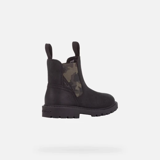 Geox Shaylax Girl Ankle Boots Black Leather Chelsea Style for Juniors Size 36 Breathable Comfortable Versatile Design with Lug Sole - Geox - Image 4