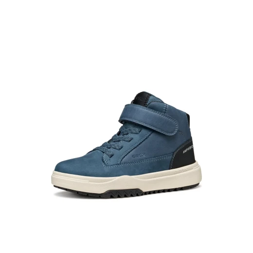 Geox Bunshee Boy ABX Waterproof Ankle Boots Denim 29: Waxed Leather and Nubuck for Boys, Lightweight and Flexible Outsole - Geox - Image 4