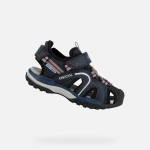 Borealis Boy Water Friendly Sandals Navy Blue Red 32 Perfect For Summer Outdoor Play Closed Toe Design Fast Drying Comfortable Easy On Easy Off Quick Exchange Geox Jor Stores