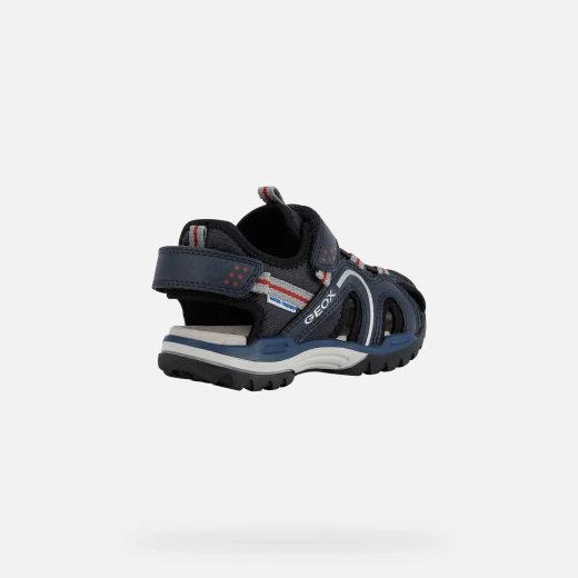 Borealis Boy's Navy 35 Sandals Water Friendly Comfortable Mesh & Waxed Leather Effect Design for Summertime Play Closed Toe Outdoor Protection Easy On/Off - Image 5