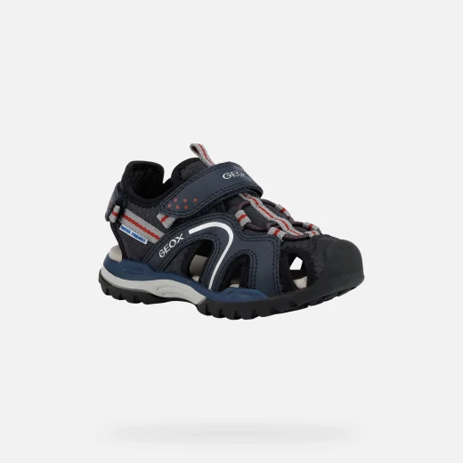 Borealis Boy Water Friendly Sandals Navy Blue Red 32 Perfect For Summer Outdoor Play Closed Toe Design Fast Drying Comfortable Easy On Easy Off Quick Exchange Geox Jor Stores - Image 7