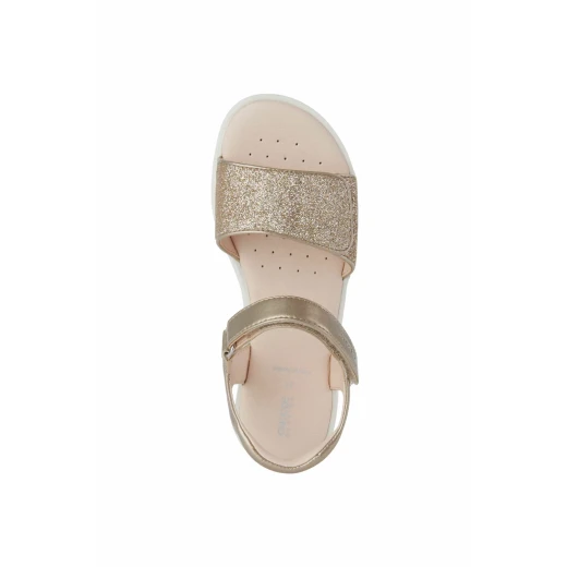 Geox Coralie Girl Sandals Light Gold 30 Pearlescent Leather Effect Summer Shoes - Geox - Image 6