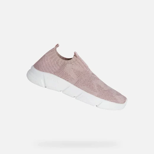 Geox Aril Girl Pink Sneakers Size 28 Breathable Knitted Fabric Slip On Design Comfortable for Girls with Glam Overtones Fast Delivery and Easy Exchange - Geox - Image 2