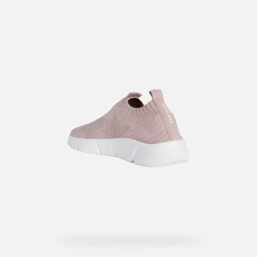 Geox Aril Girl Pink Slip On Sneakers Size 33 Breathable Knitted Fabric Comfortable Design Glam Overtones Perfect for Girls Active Outfits Easy On Fast Delivery - Geox - Image 5