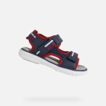 Geox Maratea Boy Navy Leather Sandals Size 31 Comfortable Design for Boys with Breathable Construction Fast Delivery and Easy Exchange - Geox