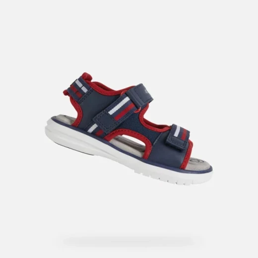 Geox Maratea Boy Navy Leather Sandals Size 31 Comfortable Design for Boys with Breathable Construction Fast Delivery and Easy Exchange - Geox - Image 2