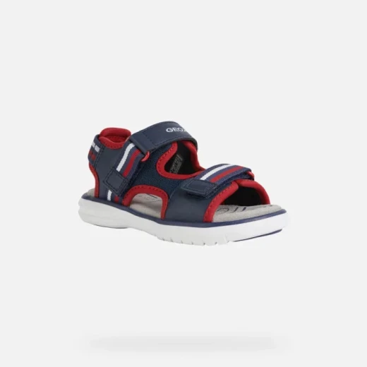 Geox Maratea Boy Navy Leather Sandals Size 31 Comfortable Design for Boys with Breathable Construction Fast Delivery and Easy Exchange - Geox - Image 3