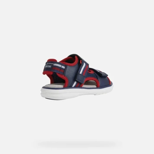 Geox Maratea Boy Sandals Navy Leather Comfort Breathable 36 Size Designed Boys Fashion Summer Footwear Durable Leather Insole Easy Exchange Fast Delivery J25DRA.0BC14.C0735 - Geox - Image 4