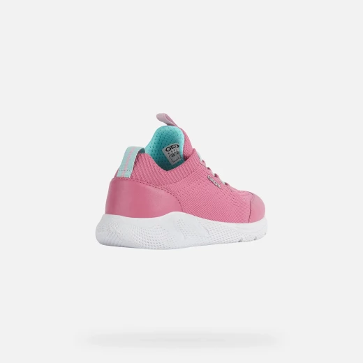 Geox Sprintye Girl's Fuchsia Pink 37 Breathable Sneakers: Lightweight Comfort for Everyday Wear. Knitted Fabric Design with 1 Size Available, Easy to Match Leisure Outfits. - Geox - Image 4