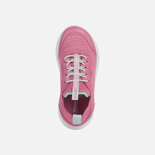 Geox Sprintye Girl's Fuchsia Pink 37 Breathable Sneakers: Lightweight Comfort for Everyday Wear. Knitted Fabric Design with 1 Size Available, Easy to Match Leisure Outfits. - Geox - Image 5