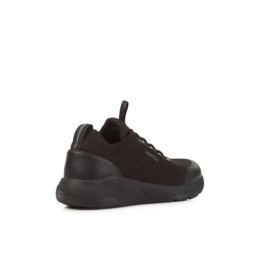 Sprintye Boy's Lightweight Sneaker in Black, Size 34. Breathable Knitted Fabric for Everyday Comfort and Casual Style - Geox - Image 7