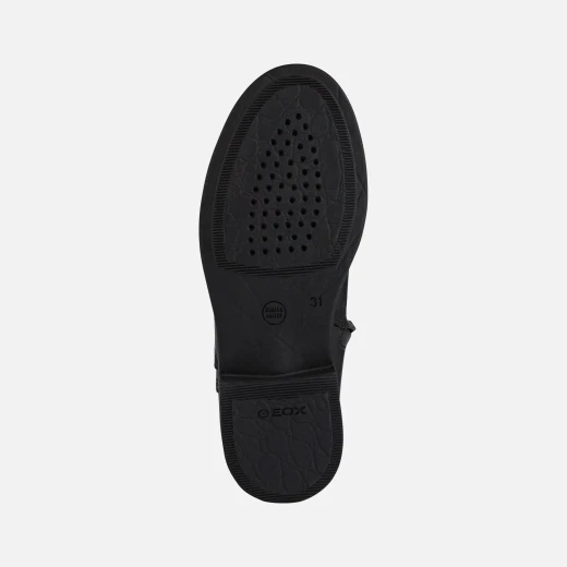 Geox Agata Girl's Black Leather Boots Winter Footwear Size 31 Ultra Comfortable Breathable Design Easy Entry for Everyday Styling with Feminine Detailing - Geox - Image 6