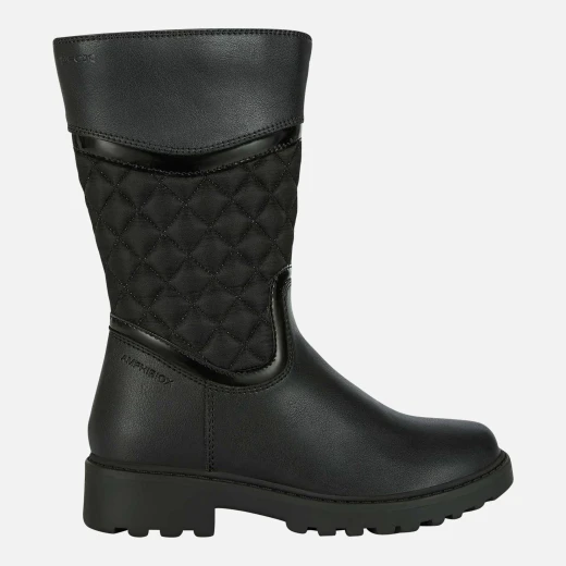 Geox Casey ABX Girl's Waterproof Black Boots Size 30 Winter Style for Girls Breathable Leather Effect Nylon Upper Fast Delivery Easy Exchange - Geox - Image 2