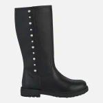 Geox Eclair Girl Ankle Boots Black Studded 31 Breathable Casual Shoes - Geox