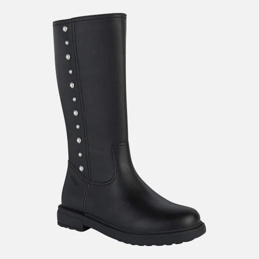 Geox Eclair Girl Ankle Boots Black Studded 31 Breathable Casual Shoes - Geox - Image 3