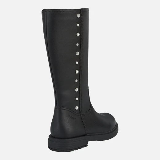 Geox Eclair Girl Ankle Boots Black Studded 34 Breathable Casual Shoes - Geox - Image 4