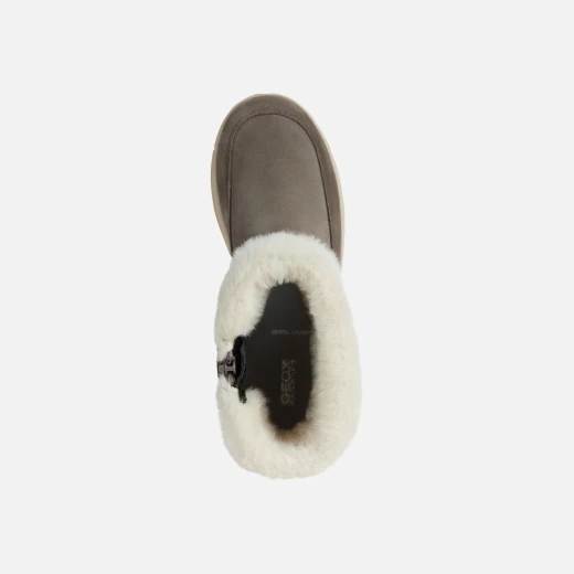Geox Rebecca Girl's Winter Boots 36 Grey Water Repellent Faux Fur Trim Casual Nordic Style Warm Comfortable Easy Foot Entry Keeps Feet Dry and Protected - Geox - Image 5