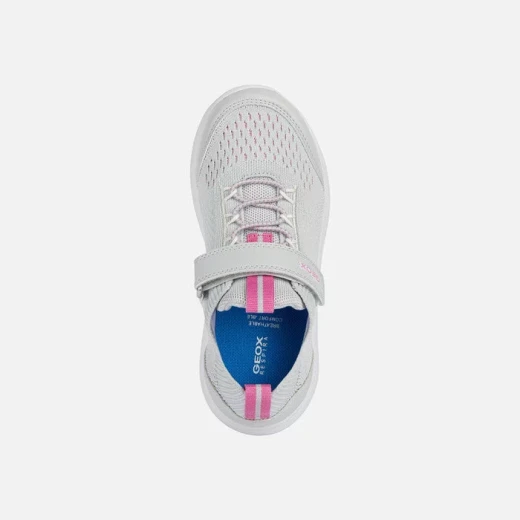 Geox Spherica Girl Junior's Mid-Cut Sneakers Light Grey Fuchsia Knit 35, Lightweight Ultra-Cushioning Design, Breathable, Flexible, Stylish, Fast Delivery, Easy Exchange - Geox - Image 5