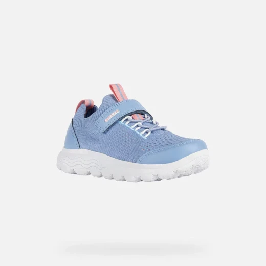 Geox Spherica Girl Junior's Mid-Cut Sneaker Indigo 35 Lightweight Ultra-Cushioning Breathable Knitted Fabric and Leather-Effect Upper Iconic Stylish Design for Casual Outfits - Image 3