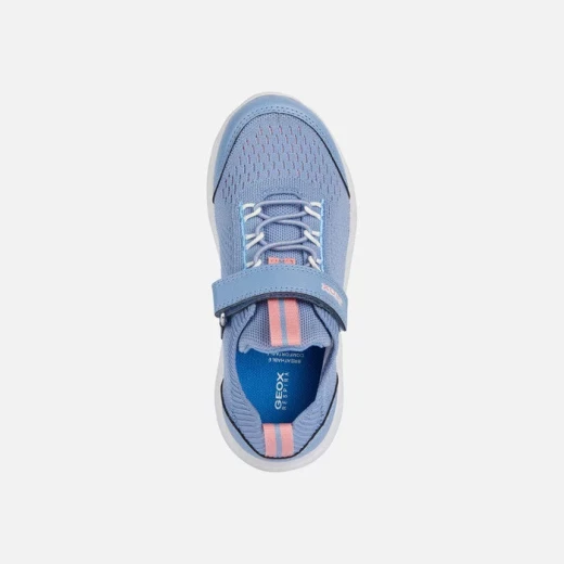 Geox Spherica Girl Junior's Mid-Cut Sneaker Indigo 35 Lightweight Ultra-Cushioning Breathable Knitted Fabric and Leather-Effect Upper Iconic Stylish Design for Casual Outfits - Image 5