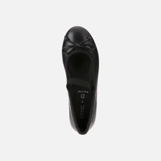 Geox Plié Girl Ballet Flats Black Leather 36 School and Special Occasion - Geox - Image 3