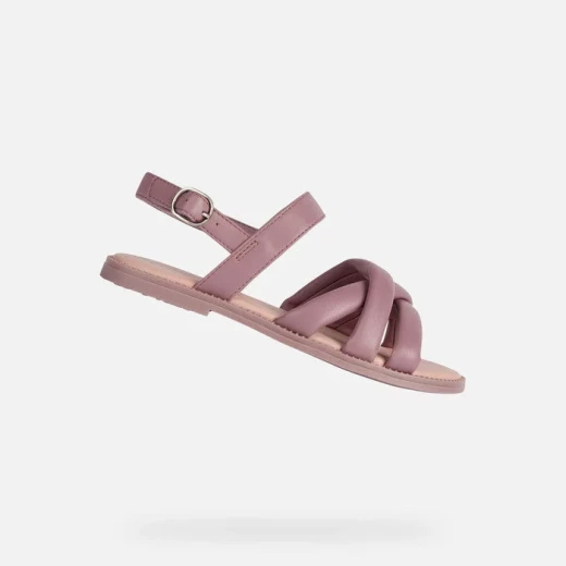 Geox Karly Girl Flat Sandals Rose Pink 28, Comfortable Crossover Straps Geox Karly Girl Flat Sandals Rose Pink 28, Comfortable Crossover Straps