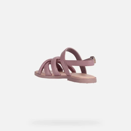 Geox Karly Girl Rose Flat Sandals Pink 36 Featuring Crossover Straps, Comfortable & Breathable Design, Perfect for Everyday Wear and Stylish Casual Outfits - Geox - Image 5