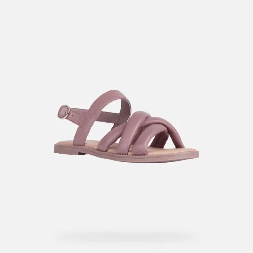 Geox Karly Girl Flat Sandals Rose Pink 28, Comfortable Crossover Straps - Geox - Image 6