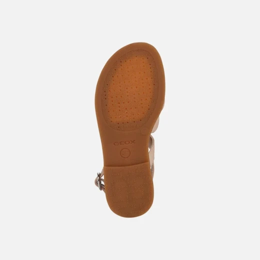 Geox Karly Girl Flat Sandals Nude 29 Crossover Straps Breathable - Geox - Image 6