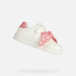 DJROCK Girl's White Sneakers with Star Bows, Breathable Low Cut, Size 36 - Djrock