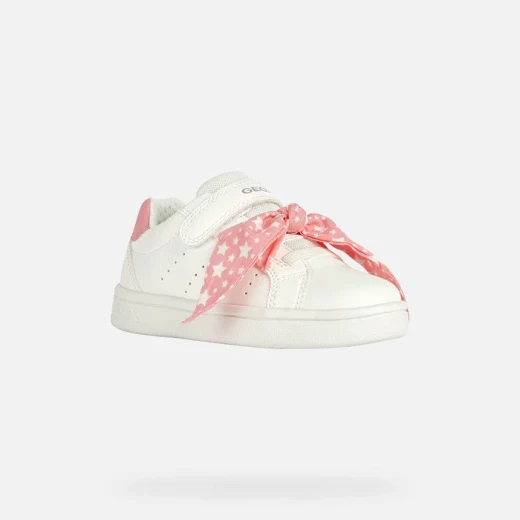 DJROCK Girl's White Sneakers with Star Bows, Breathable Low Cut, Size 36 - Djrock - Image 3