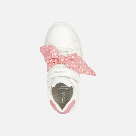 Geox DJROCK GIRL Sneakers White 35 Featuring a Comfortable Breathable Low Cut Design with a Feminine and Modern Vibe Adorned with a Cute Star Studded Bow For Girls - Geox - Image 5