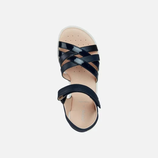 Geox Coralie Girl Sandals Navy 28 Breathable Cushioned Crossover Straps - Geox - Image 5
