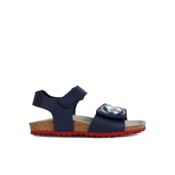Geox Ghita Boy Sandals Navy Size 30 Lightweight Summer Shoes for Boys with Riptape Closure, Leather Effect Material, Comfortable and Ideal for Holiday and Everyday Wear