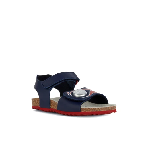 Geox Ghita Boy Sandals Navy Size 30 Lightweight Summer Shoes for Boys with Riptape Closure, Leather Effect Material, Comfortable and Ideal for Holiday and Everyday Wear - Geox - Image 3