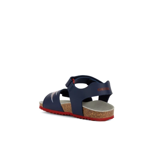 Geox Ghita Boy Sandals Navy Size 30 Lightweight Summer Shoes for Boys with Riptape Closure, Leather Effect Material, Comfortable and Ideal for Holiday and Everyday Wear - Geox - Image 4