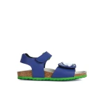 Geox Ghita Boy Sandals Blue 34 Lightweight Summer Footwear Comfortable Leather Effect Riptape Closure Perfect for Summertime Holidays and Everyday Wear Easy Entry Design - Geox