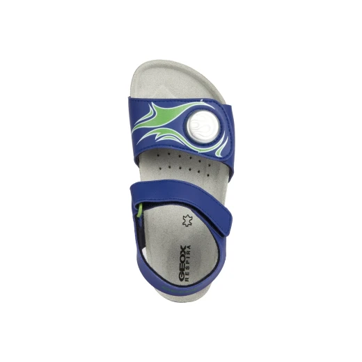 Geox Ghita Boy Sandals Blue 34 Lightweight Summer Footwear Comfortable Leather Effect Riptape Closure Perfect for Summertime Holidays and Everyday Wear Easy Entry Design - Geox - Image 6