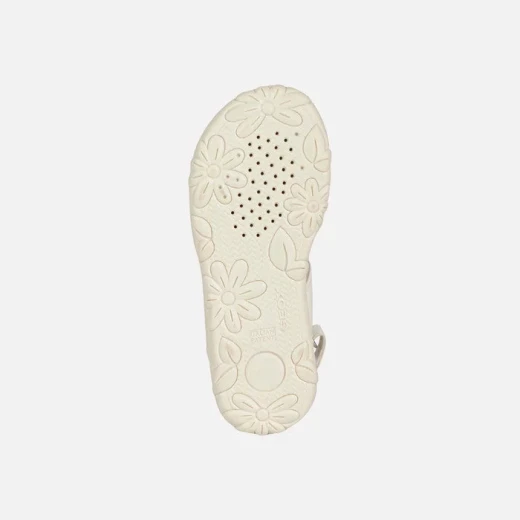 Geox Haiti Girl's Sandals White 32 Adjustable Strap Heart Detail - Geox - Image 6