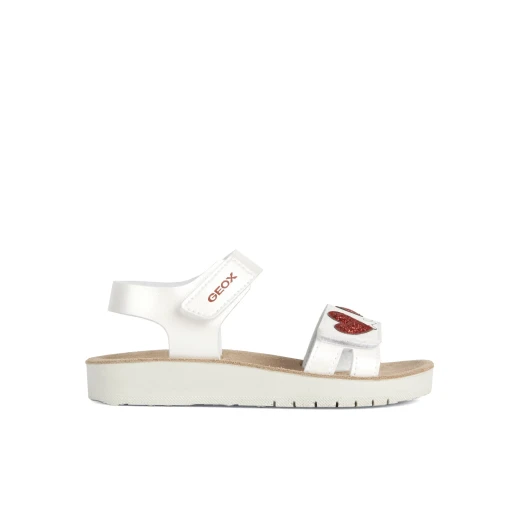 Costarei Girl Sandals White 36 Breathable Cushioned Adjustable - Geox - Image 2