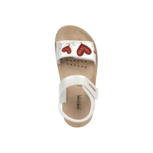 Costarei Girl Sandals White 36 Breathable Cushioned Adjustable - Geox - Image 6