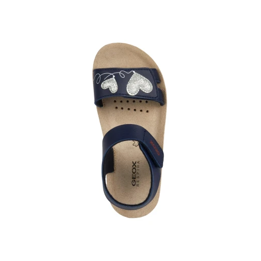 Costarei Girl Sandals Navy 35 Breathable Cushioned Adjustable - Geox - Image 6