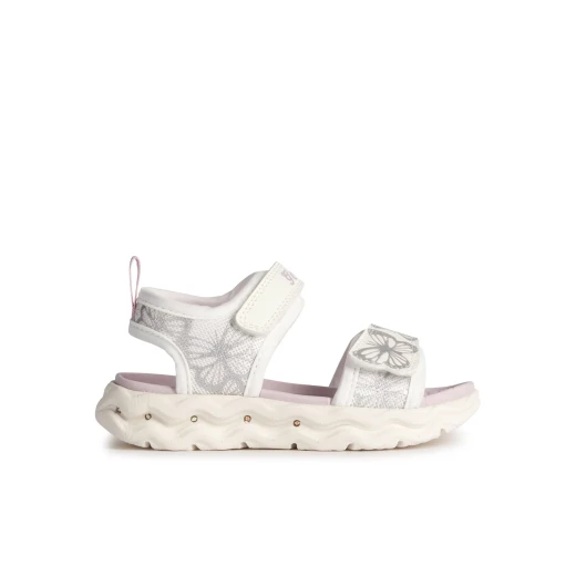 Geox Phyper Girl's Summer Sandals Off White 32 Featuring Cushioning, Flexible Design with Lights Built In, Perfect for Girls' Summertime Outfits - Geox - Image 2